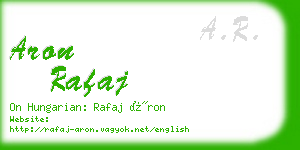 aron rafaj business card